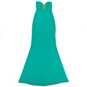 NWT Nookie Minx Gown Emerald Green Mesh Prom HOCO Formal Clean Girl Mermaid 4